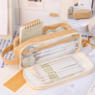 Transparent Pencil Case Large Capacity Pencil Pouch School Supplies Pen Case Trousse School Pencil Cases Stationery Pencilcase