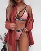 PVC High Gloss  Leather Bikini Set Sexy Leather Bra Without Odor