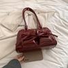Shoulder Bags for Girl Women Solid Color Handbag Underarm Bag