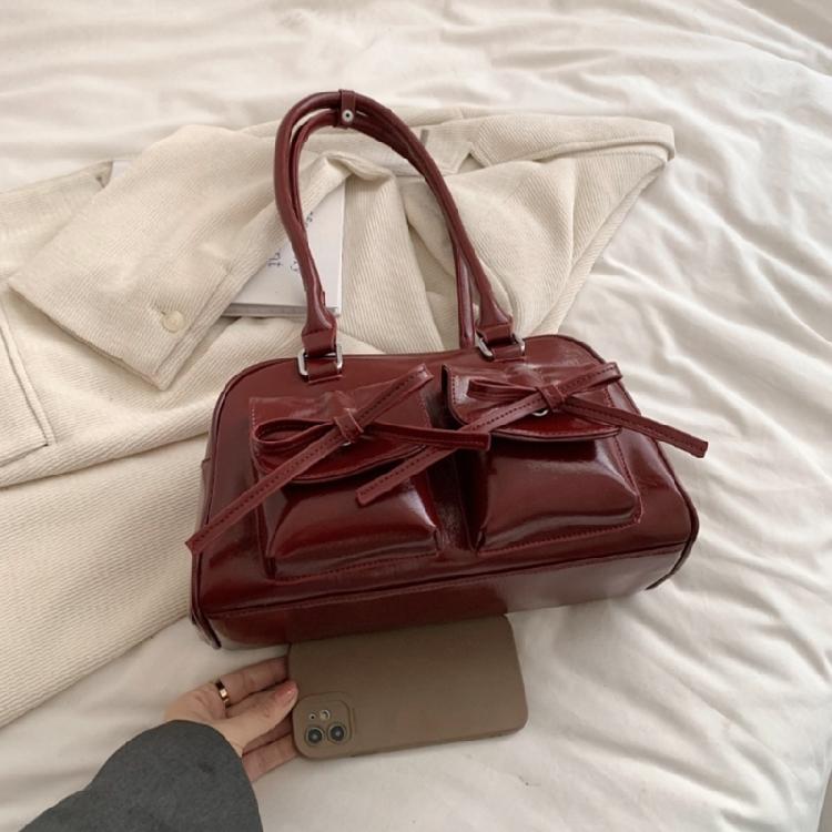 Shoulder Bags for Girl Women Solid Color Handbag Underarm Bag
