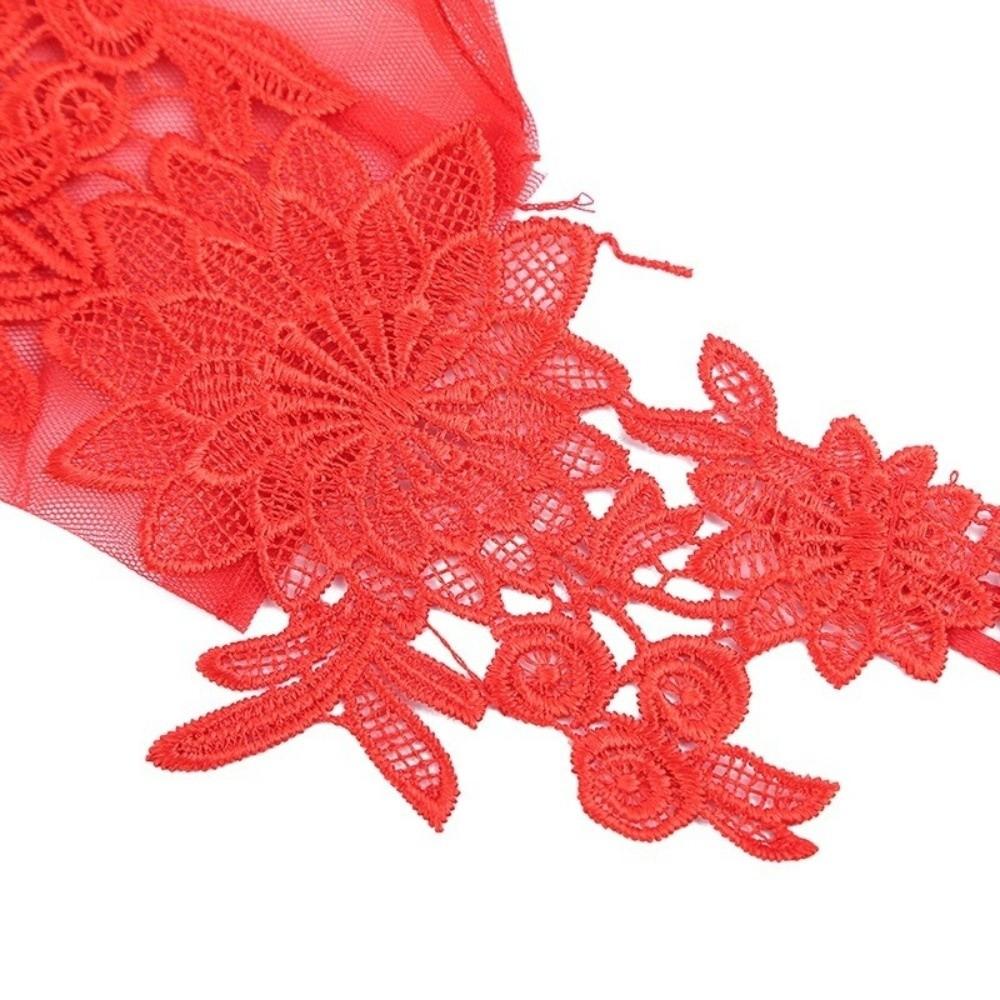 Fingerless Bridal Gloves Lace Long Mittens Elegant Women Cosplay Gloves  Stage Performance