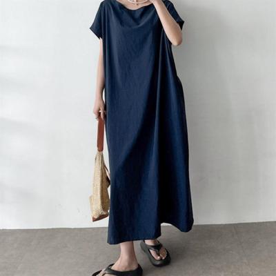 New ArrivalS Open Run Women S Linen Neck overSized Summer Maternity Long dreSS