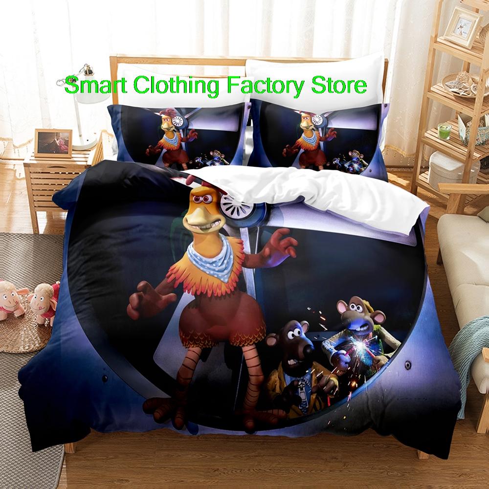 Chicken Run Bedding Set Single Twin Full Queen King Size Bed Set Teenagers Bedroom Duvetcover Sets Fashion Bed Sheet Set