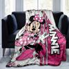 1pc. Minnie Mouse Cartoon Blanket, Seasonal Home Decor Gift, Soft Throw Blanket for Couch Bed Sofa, Pink Polka Dot Design, Suitable for All