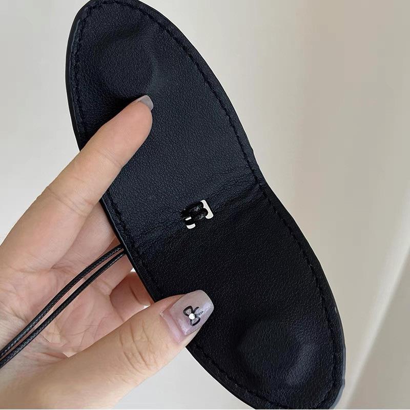 Leather long necklace Korean ins bag pendant accessories women's halterneck portable glasses bag niche design fashion