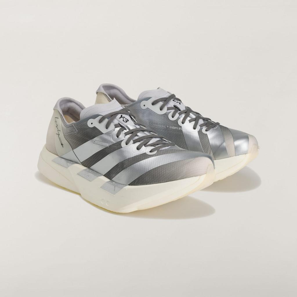 adidas Y-3 ADIOS PRO 4 KZ9045 Unisex Y-3 Sneakers Chalk White / Silver Metallic / Light Solid Grey