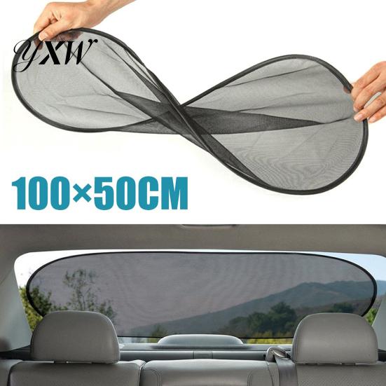 100x50cm Universal Car Rear Window Mesh Sunshade Sun UV Protection Cover
