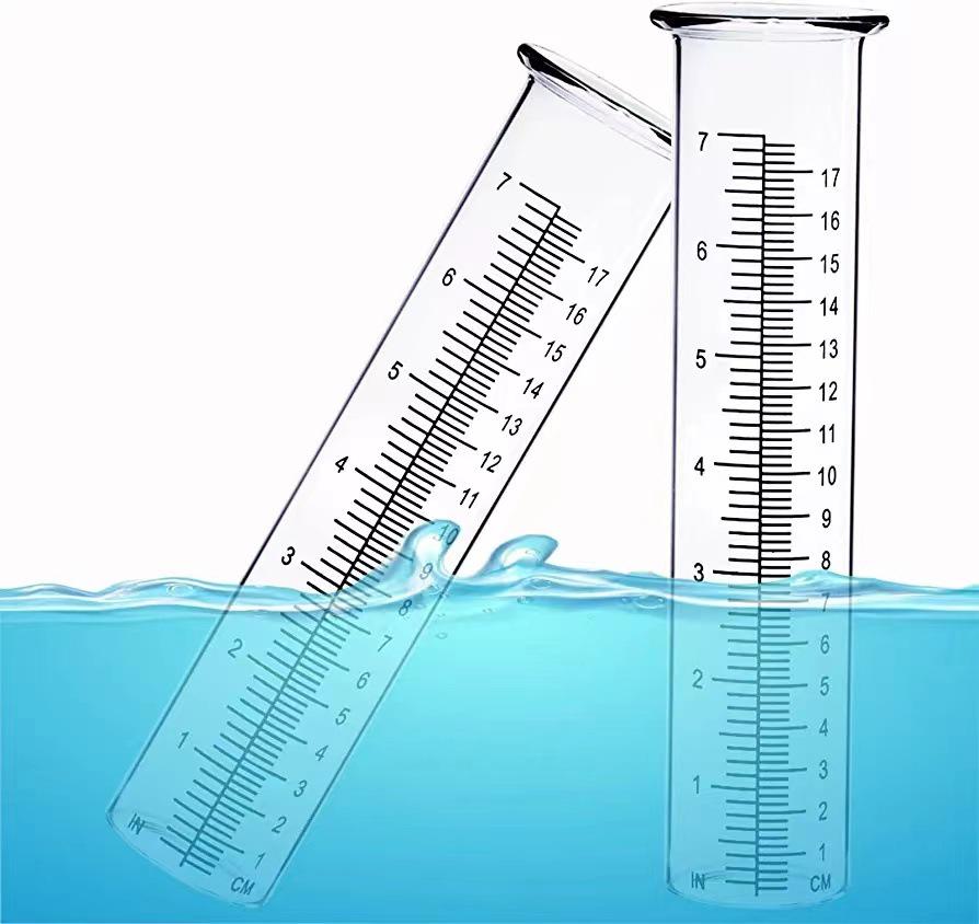 Transparent Plastic Outdoor Rain Gauge, Anti-Collision & Breakage-Resistant Design