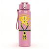 1PC Egyptian Golden Ankh Symbol Print 750ml Color Plastic Sports Water Bottle Leakproof Flip Straw Lid Suitable for Sports Office Home Use