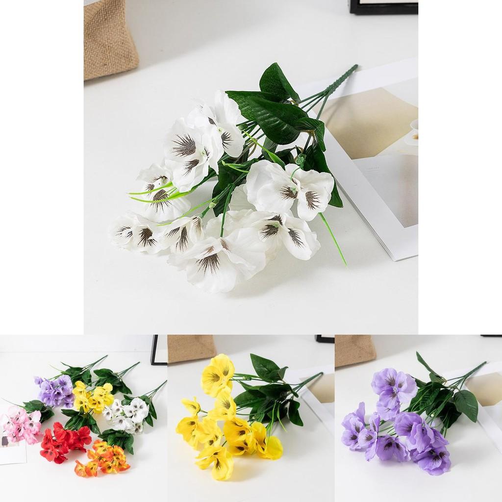 Realistic Fake Pansy Flower With Multiple Colors For House Embellishment And Photography Sessions