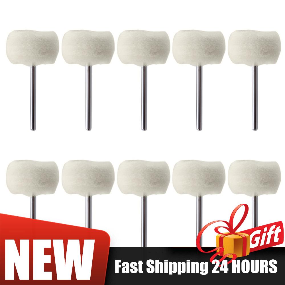 1-20PCS 3mm Shank Wool Polishing Abrasive Brush Grinding Buffing Wheel Hand Tools Mini Brush Polishing Kit 3mm Polishing Wheel