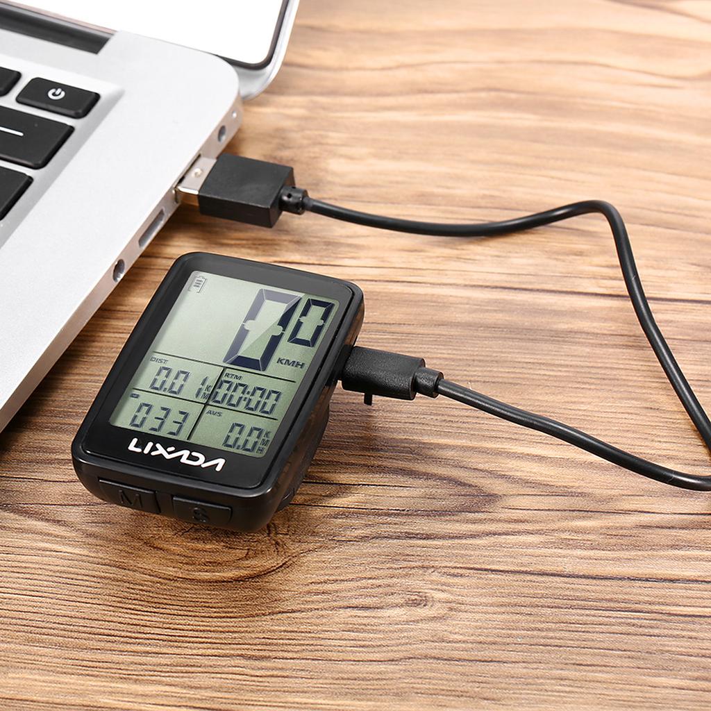 Lixada USB Şarj Edilebilir Kablosuz Bisiklet Cycle Bilgisayarı Bisiklet Hız Ölçer Kilometre Sayacı için Lixada Bisiklet Bilgisayarı Montaj Tutucu