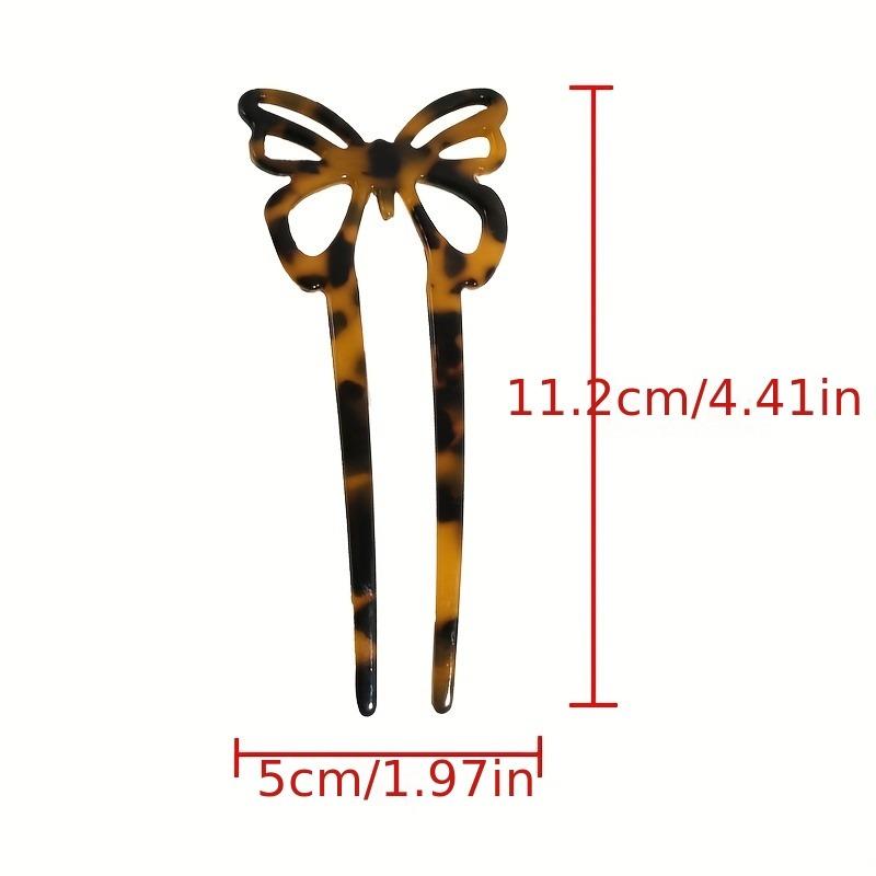 Butterfly Hair Stick, Fashionable and Casual Hair Stick, Women's Hair Clip, U-shaped Simple and Colorful Hair Accessory