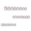 Autumn and winter senior gray cat eye wearing nail simple solid color short round manicure fake nail bow wearing nail piece
