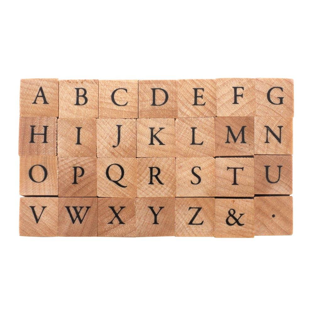 Kodomonookao Petit Letter Stamp Set (Large) [Uppercase Alphabet] 1234-016