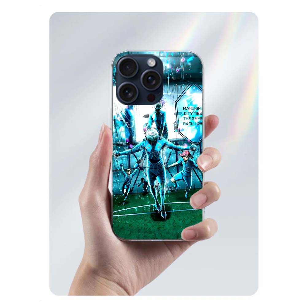 Blue Lock Anime Clear Phone Case For Iphone 17 Air 16 Pro Max 15 Pro 14 Plus 17E 16E 11 13 12 Mini Cover Cases Fundas Cell TPU C