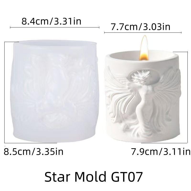 DIY úleva bohyně vítězství kruhový květináč pryskyřice silikonová forma úleva boha vítězství úložný box sádrové formy