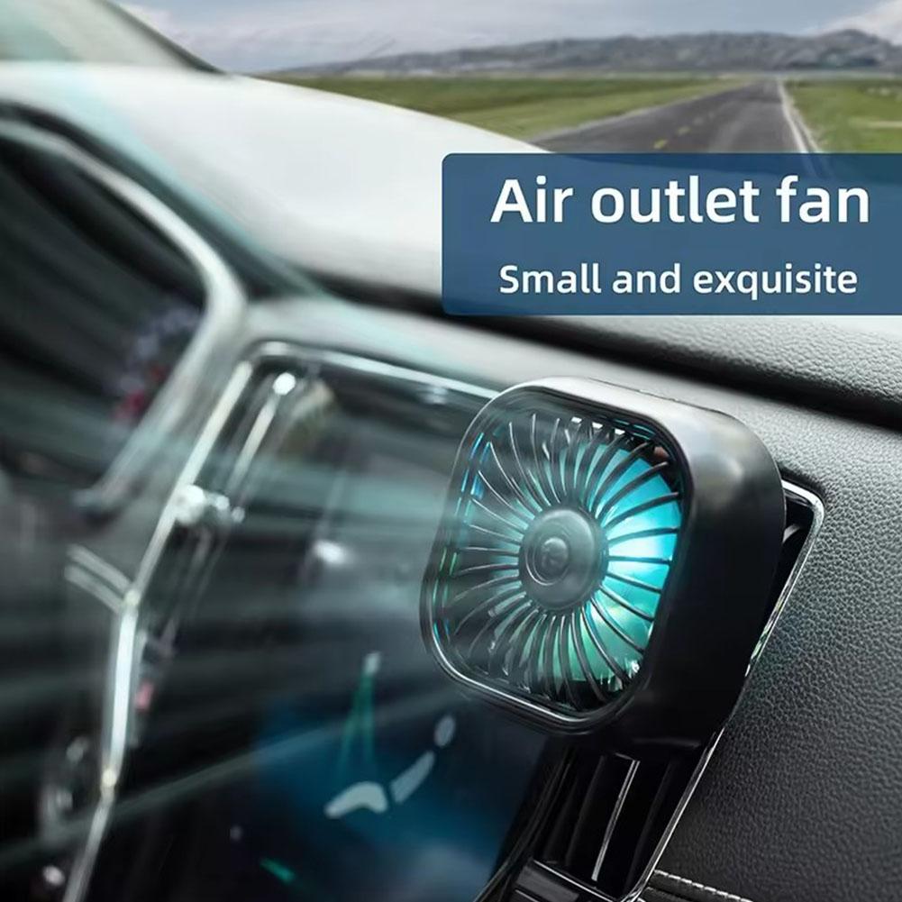 Malý ventilátor pro auto, velký nákladní vůz s USB, ventilátor pro chlazení klimatizace, chladicí výstup vzduchu, ventilátor pro interiér automobilu