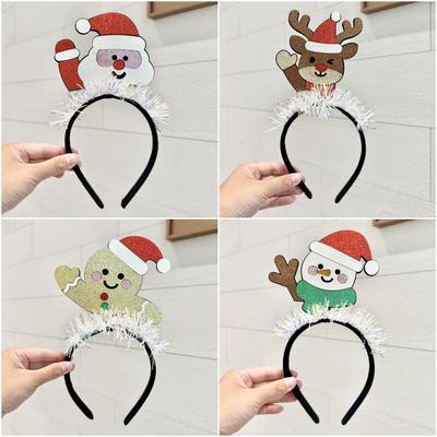 Christmas Elk & Snowman Headband: Festive & Charming Hair Accessory for Women