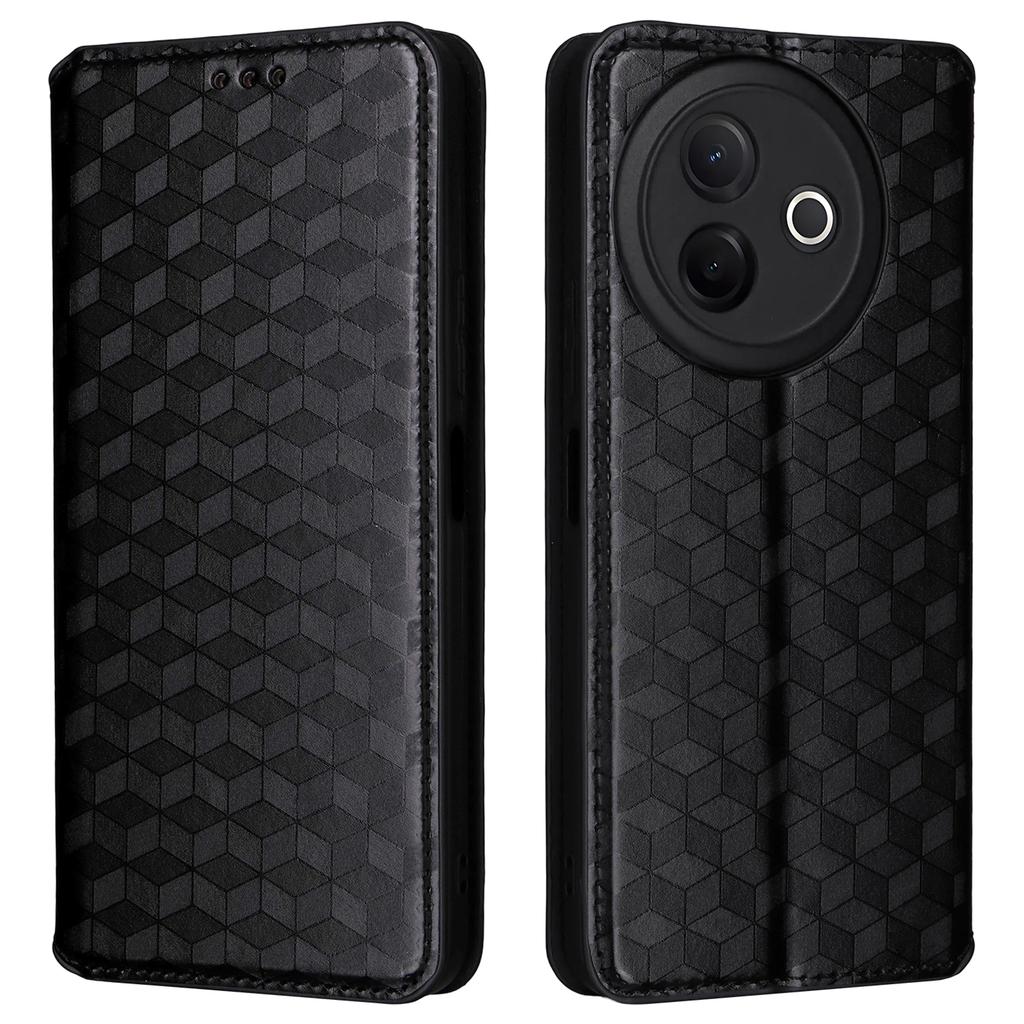 For vivo Y39 5G/Y300i 5G Case Wallet Rhombus Imprinted Leather Phone Cover