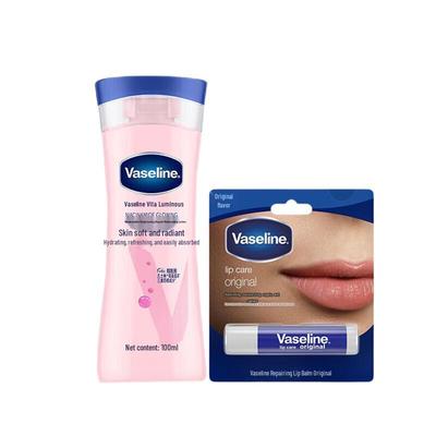 Vaseline Niacinamide Brightening Body Lotion & Lip Balm Set