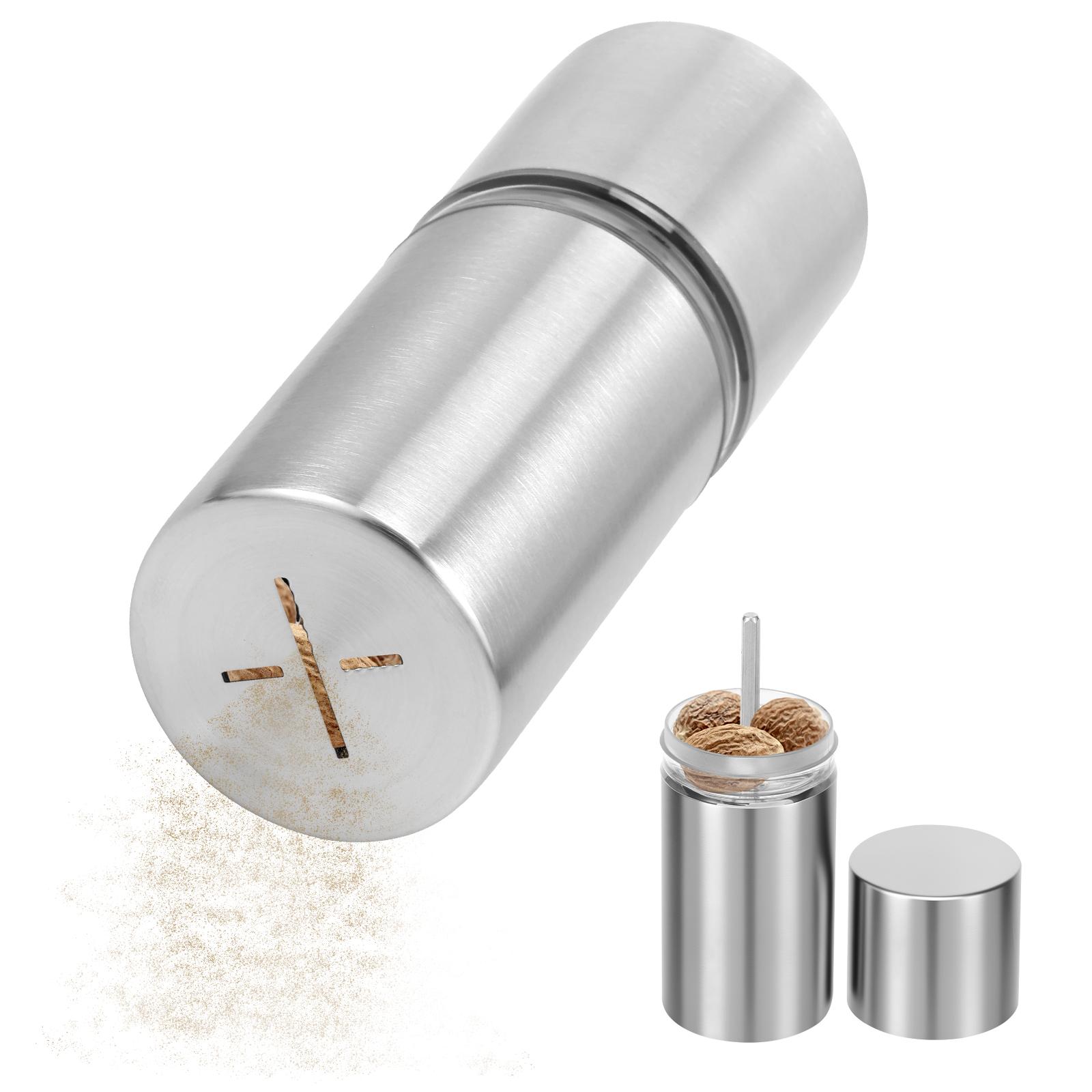 

Ручная мельница для соли и перца из нержавеющей стали, портативная мини-мельница для трав, перца, специй, розовой соли, мускатного ореха, порошка специй