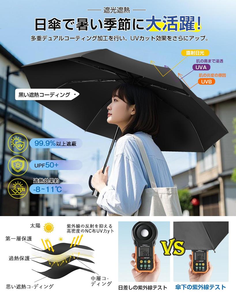 YOIIYO Składany Automatycznie Składany Duży Na Słoneczne i Deszczowe 8 Odporny na Silny Odpowiedni na Silne UV UV Całkowicie Składany Składany Pokrowiec do Przechowywania