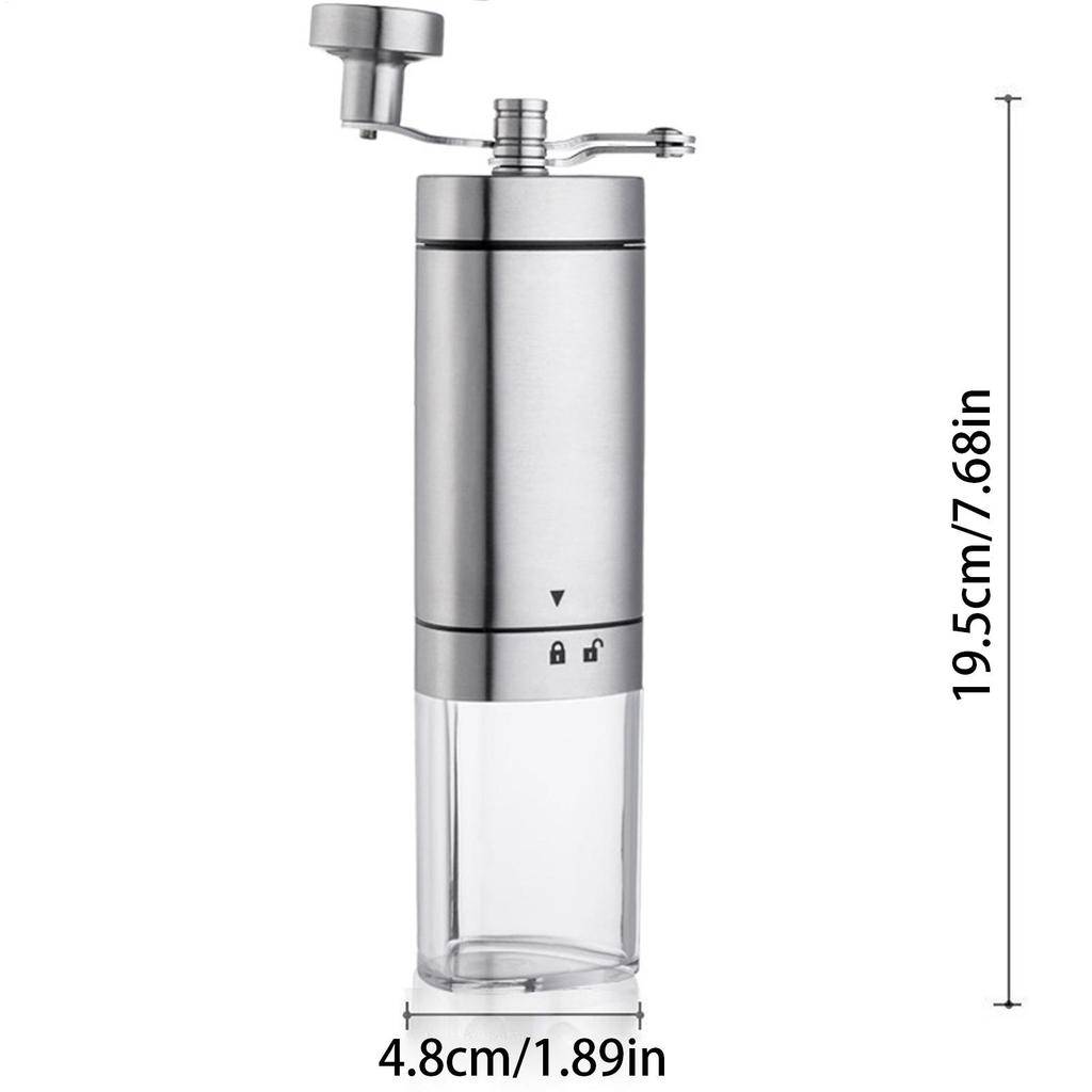 Coffee Bean Grinder Portable Hand Crank Coffee Grinding Machine Lightweight Mill Tool for Kitchen Backyard Party BBQ Camping