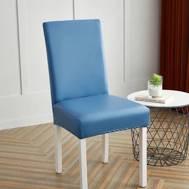 Waterproof Chair Cover PU Elastic Universal Leather Seat Cover Living Room Hotel Dining Table Anti-fouling Duty Free Chair Cover