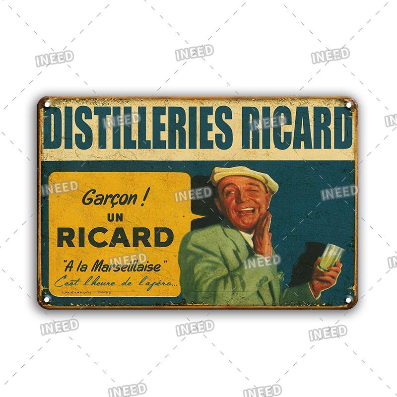 INEED Ricard Bira Retro Metal Tabela Poster Vintage Duvar Posteri Teneke Tabela Dekoratif Duvar Plakası Bar Pub Plak Dekor Aksesuarları
