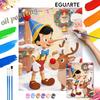 Pinocchio Christmas Painting By Numbers Kit Hand Painting Home Decor