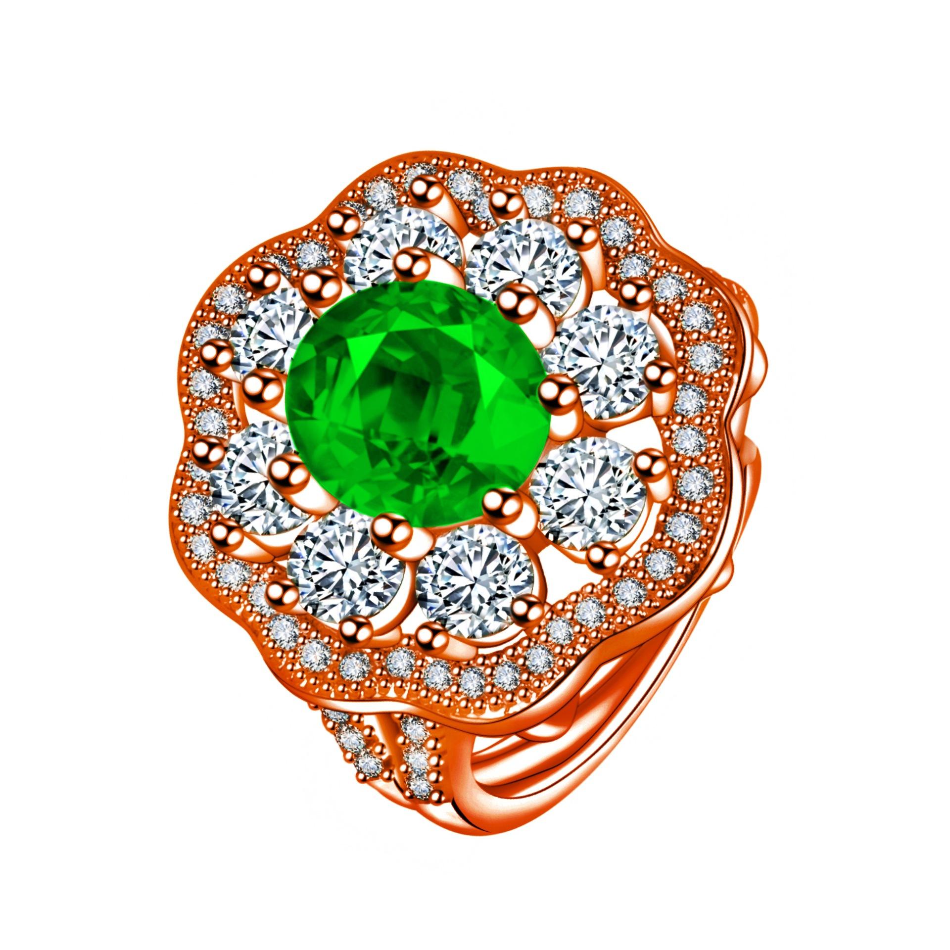 

3-каратное цветное кольцо с сокровищами, искусственное выращивание, синтетическое кольцо с красным и желтым изумрудом