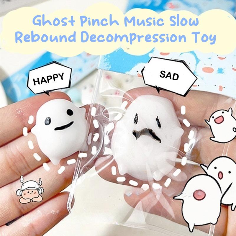 Squishy Toy 1/8Pcs Little Ghost Mochi Soft Rubber Toy Specter Pinching Slow Rebound Decompression Vent Toy Stress Release Gift