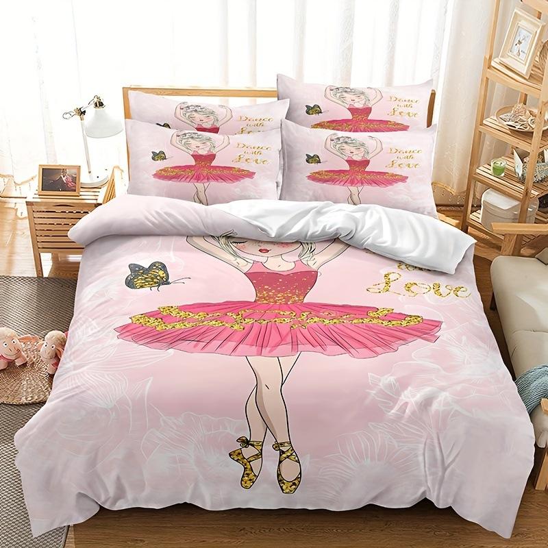 

Комплект постельного белья «Балерина. Танец лебедя» с 3D цифровой печатью. Постельное белье. Комплект из трех предметов EU single 135*200