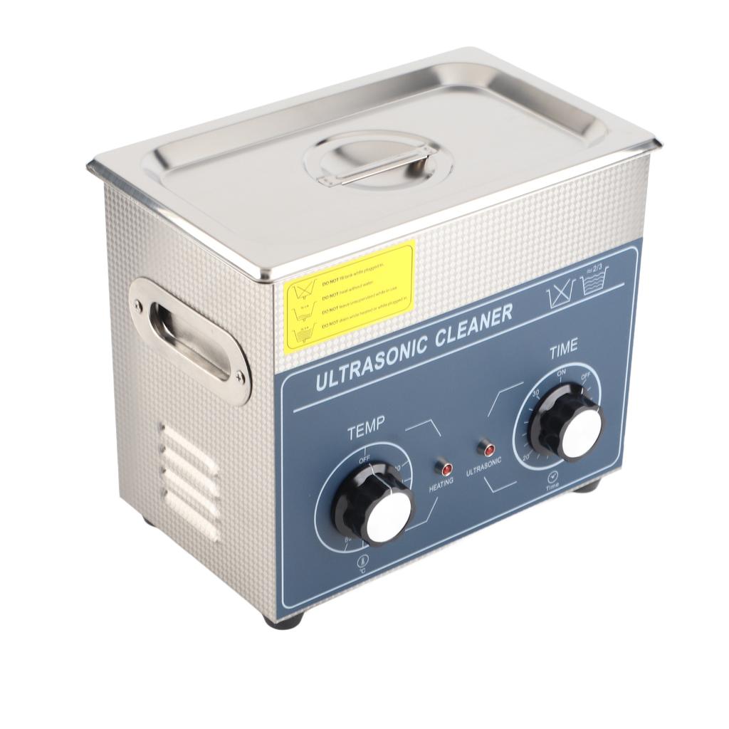 1pc Stainless Steel Ultrasonic Cleaner Heated Cleaning Tank Machine with Basket (3L)