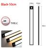 Night Light 20/30/40/50cm Ultra Thin LED Light Cabinet Light Motion Sensor Wireless Type-c For Kitchen Bedroom Wardrobe Lighting