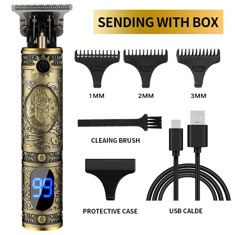 Wiederaufladbarer Elektrischer Haarschneider mit LCD-Anzeige