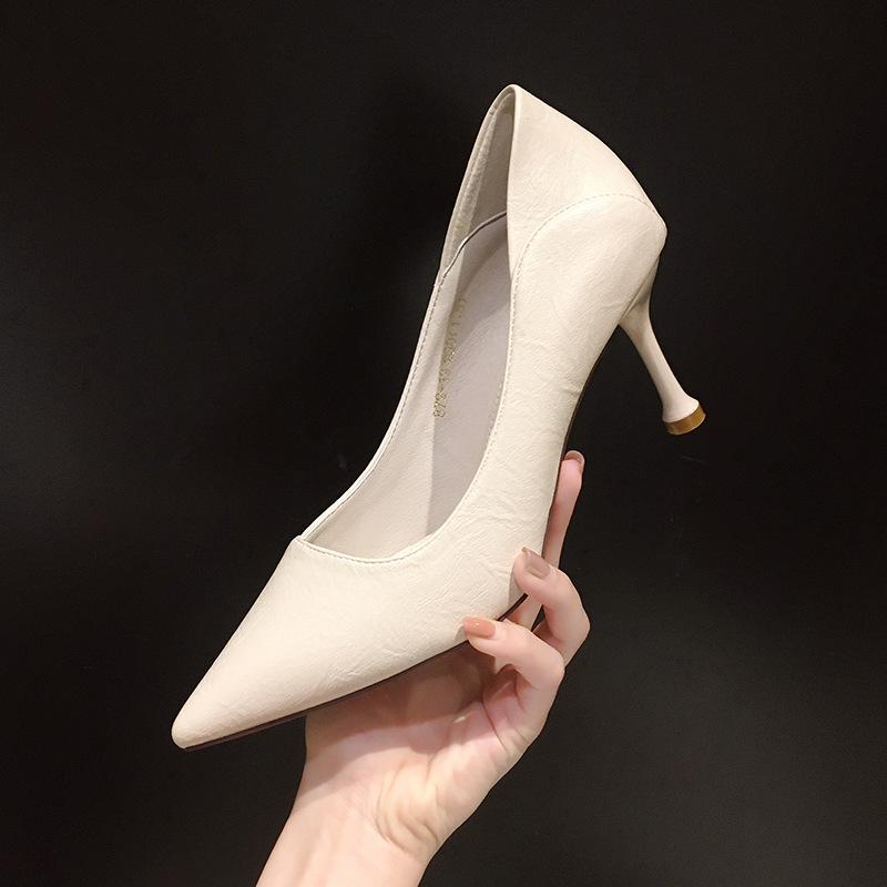 High Heeled Shoes for Women 2024 New Spring and Summer Versatile Pointed Temperament Work Shoes