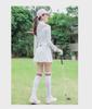 Women's Golf Outfit: Spring & Autumn Long-Sleeve T-Shirt with Short Lace Skirt, Korean Style, Slim Fit Sportswear