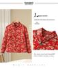 Mom's Floral Long-Sleeve Cotton Jacket for Middle-Aged and Elderly Women