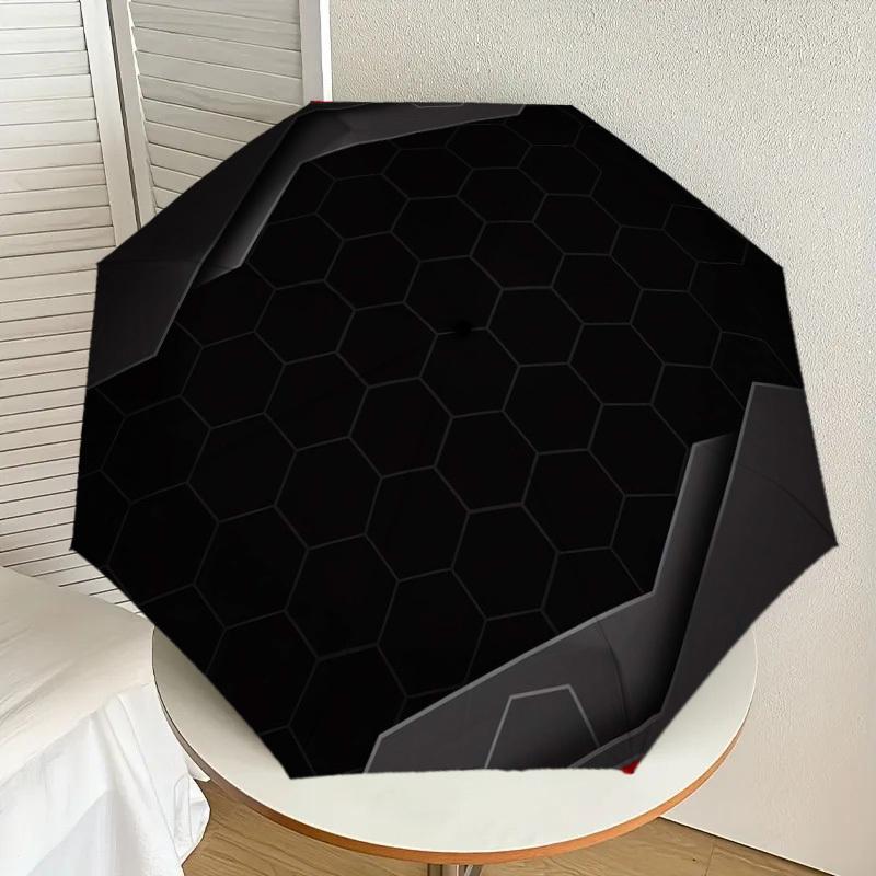 

1pc Hexagonal Pattern Design Umbrella with Plastic Handle,Suitable for All Seasons Home Travel Outdoor UmbrellaDD015