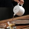 White Porcelain Tea Pot Yulan  Gongfu Tea Set Think Tank Office Use Large Size Tea Kettle for Busin And Home Use