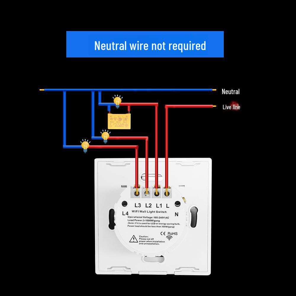 Tuya WiFi Smart Switch Panel - Touch- & Sprachsteuerung (US/Europäischer Standard)
