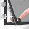 (50x80cm)Adjustable DIY Magnetic Window Screen with Black Frame Fiberglass Mesh52 Sizes