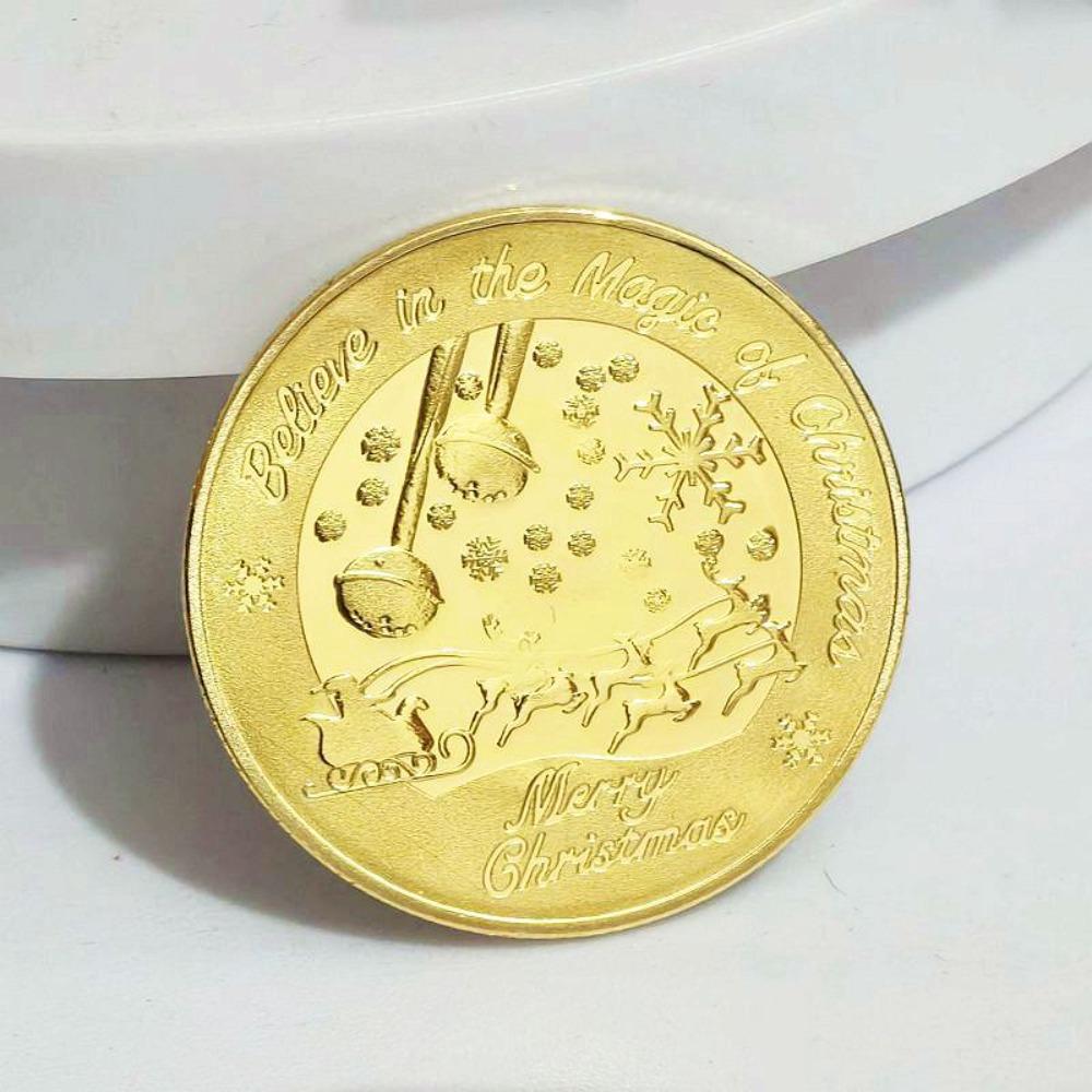 Gedenkmedaillen, Gedenkgoldmünzen des Weihnachtsmanns, Relief-Metallkunsthandwerk, Weihnachtsgeschenke, Strumpffüller