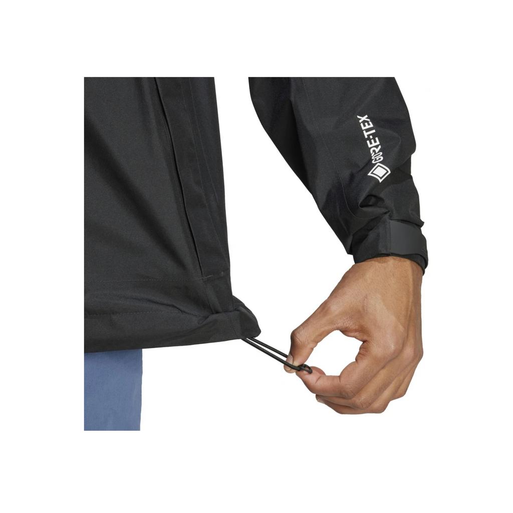 adidas Jachetă cu glugă impermeabilă și rezistentă la vânt cu logo Terrex Gore-Tex Jachete pentru bărbați Negru HN2906