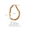 Eetit 50+5cm Coffee Resin Cylinder Chili Chain Necklace 2025 Stainless Steel Autumn Winter Statement Jewelry 2025 Gift Recommend