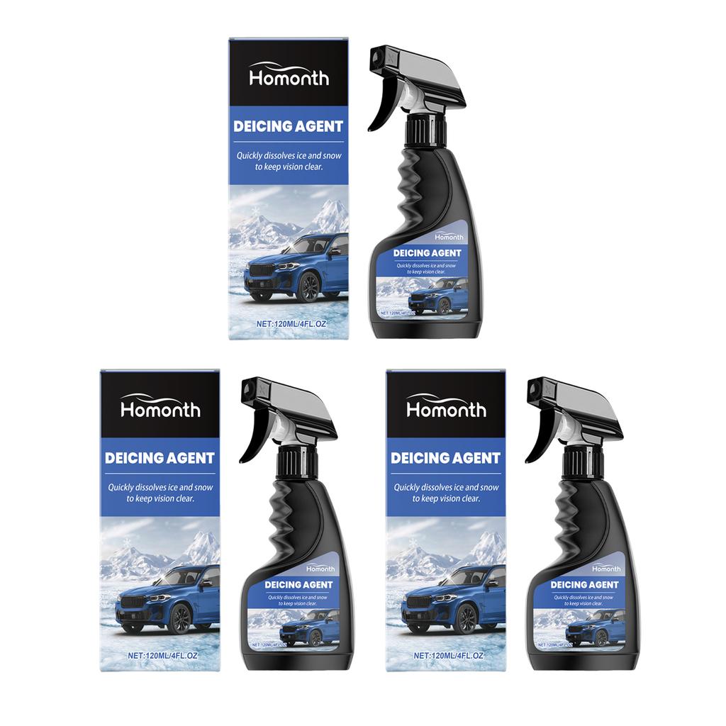 Car Windshield Deicer Spray Auto Windshield Deicer Defroster Ice Remover Spray 60ml Winter Car Window De-icer Spray Accessories