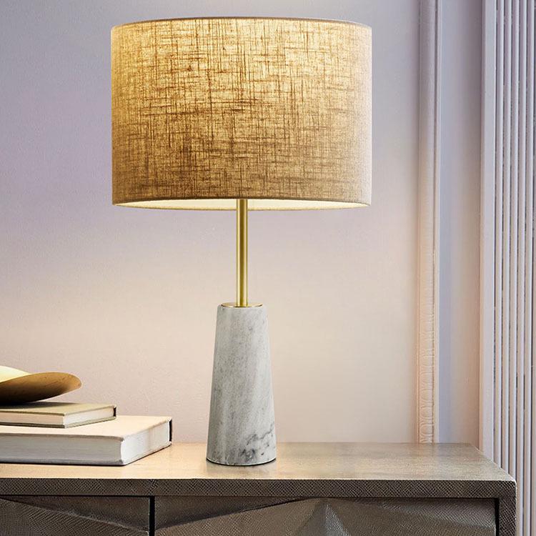 Nordic Marble Table Lamp: Light Luxury, Post-Modern Design for Living Room or Bedroom Decor.