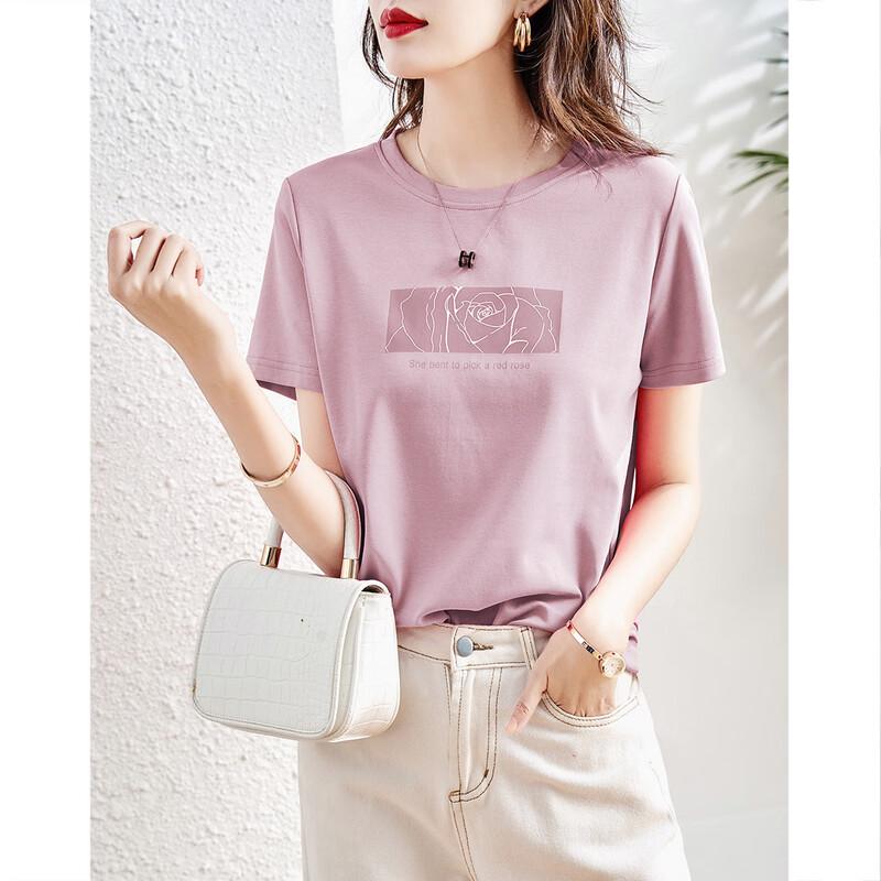 Demana Rose Print Short Sleeve T-shirt S